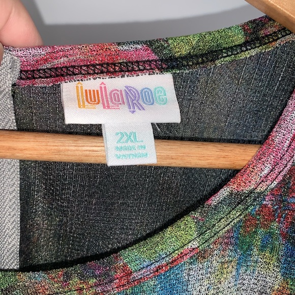 Watercolor Floral 2XL LuLaRoe Amelia Dress - Picture 6 of 7